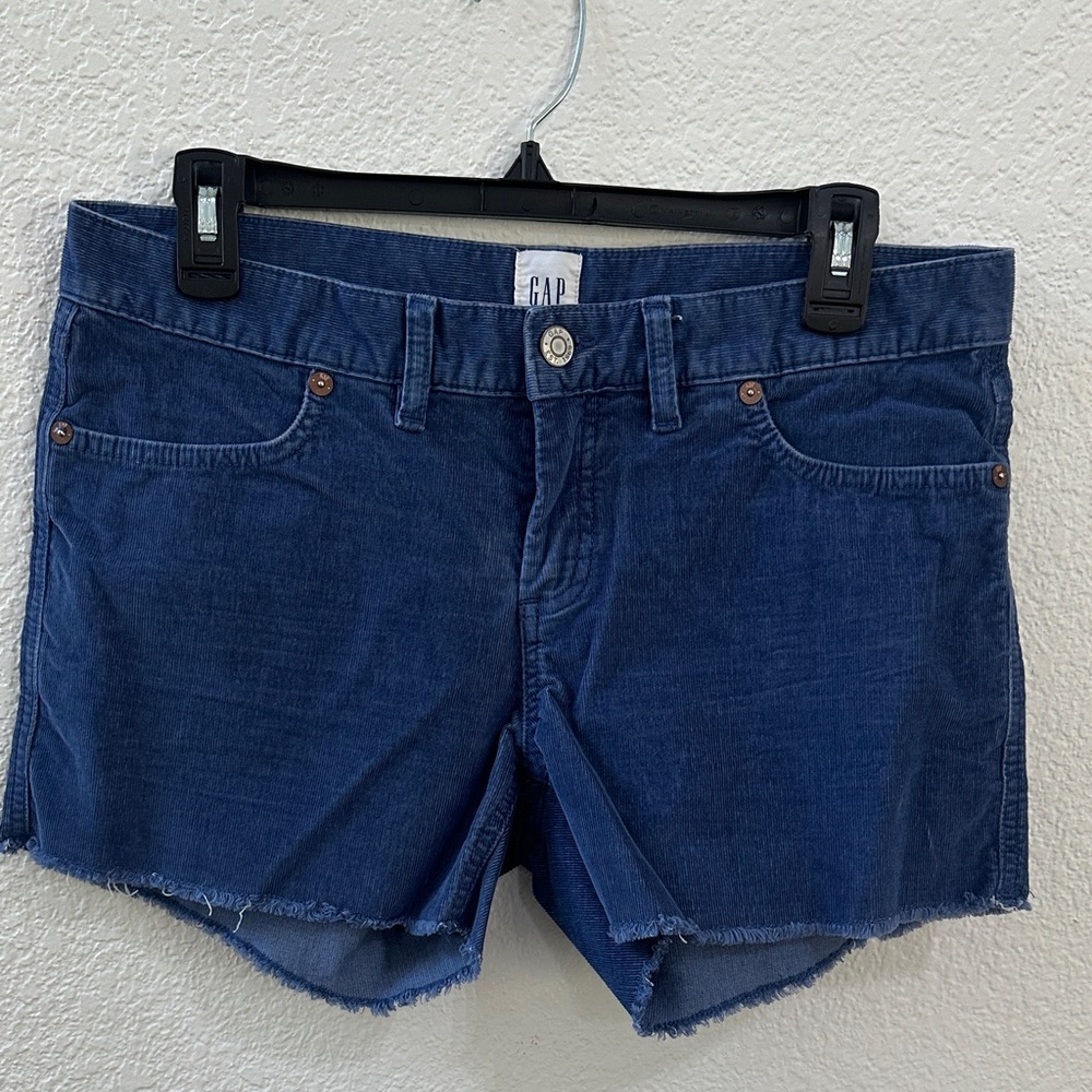 GAP Women's Dark Blue Suede Shorts